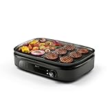 Philips grill da tavolo Serie 3000 - Griglia Grande formato famiglia, 2400W Riscaldamento Rapido, Temperatura Regolabile, Rivestimento Antiaderente, Facile da Pulire (HD6210/95)