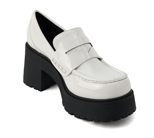 Image of Soda inchAMP inch ~ Women Round Toe Slip-On Lug Sole High Heel Penny Loafer Shoe