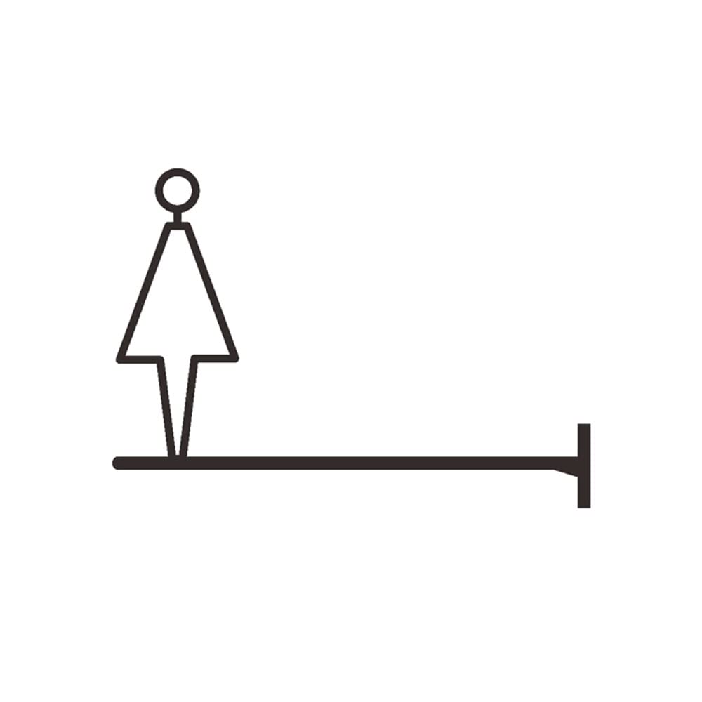 GTHTUHFD Chalke Side Hung Metal Wc Door Sign, 20.7X32Cm/8.1X12.6Inch Male And Female Toilet Sign Hotel Bathroom Signage Restroom Signage Public Bathroom Logo Guide Sign Black-Women