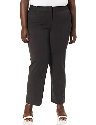 Rafaella Women s Plus Size Curvy Fit Short Gaberdine Pant, Inseam Graphite, 20W