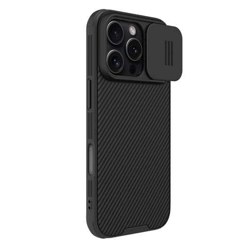 Image of Nillkin Case for Apple iPhone 16 Pro (6.3″ Inch) CamShield Pro Camera Slider Double Layered Protection TPU + PC (Corner Impact Air Bags) Black Color
