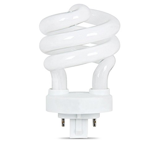 Newest Technology Bright Lighting BSP13-4E White Spiral Compact Fluorescent Light Bulb Lamp 4-Pin Plug-In with G24q-1 Base, CFL 3000K Energy Eco Saving Bulb 60W Equivalent Replacement Using Only 13W Watts