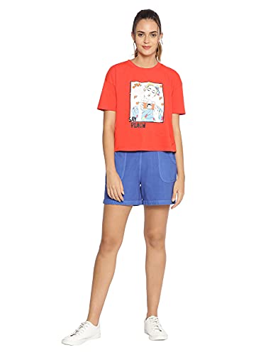 Image of oxolloxo Cotton Washed Shorts in Cobalt Blue