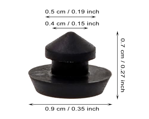 Image of ONLYKXY 10 Pcs Silicone Round Snap in Type Locking Furniture Hole Plugs Button Protective Cover Cap Head (4.5mm /0.17inch, Black)
