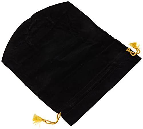 39 x 39 x 0.5 cm Large Drawstring Bag Accessories Velvet Pouch Urn, Black2