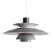 Produktbild Pendelleuchte Vintage E27 Grau Aluminium Kronleuchter Mehrschichtig Schatten Designer Hängeleuchte Höhenverstellbar Innen Dekorativ Pendellampe Esszimmer Esstisch Schlafzimmer