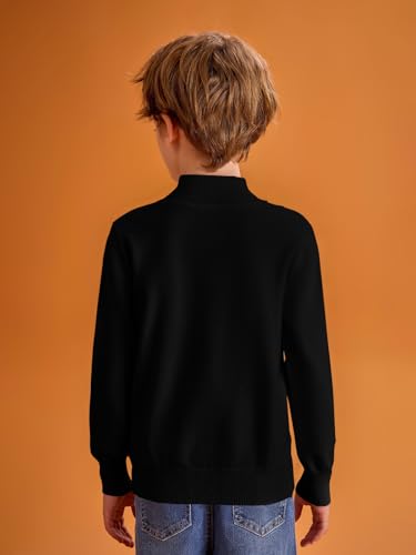 Haloumoning Boys Turtleneck Sweater Kids Fashion Long Sleeve Knit Pullover Sweaters 5-14 Years4