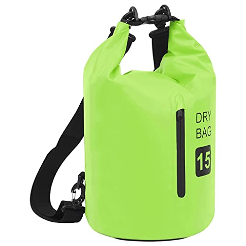 HXUHUWS Dry Bag Waterproof Zippered Design Green 4 Gallon PVC for Outdoor Use