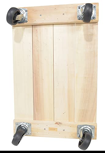 Vestil Hdos-1624-9-E Hardwood Dolly With Solid Deck Econ, 900 Lb. Capacity, 16" X 24", Tan #TOP4