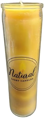 Pure Beeswax Candle Made in USA Vigil,Yartzeit, Yom Kippur, Medit...