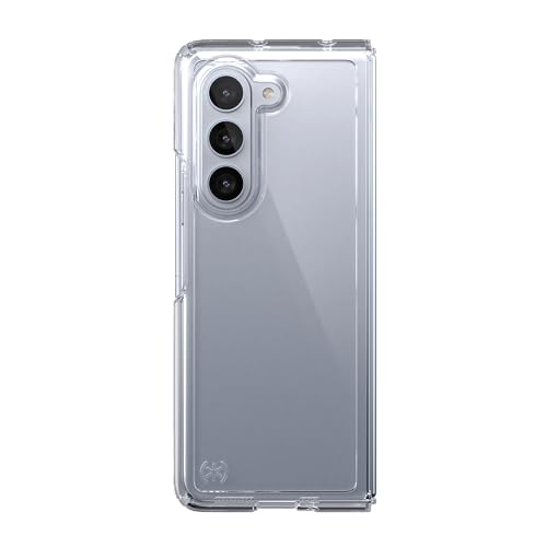 Image of Speck Samsung Galaxy Z Fold 5 Case - Foldable, Scratch Resistant & Drop Protection - Anti-Yellowing Clear Phone Case for Galaxy Z Fold 5 - Presidio Perfect-Clear