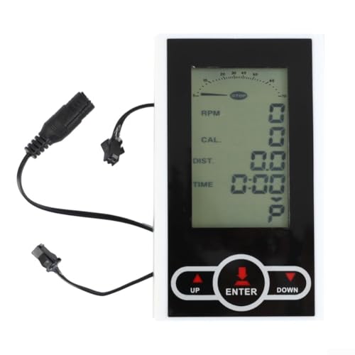 Monitor de pantalla elíptica con velocímetro que escanea automáticamente los valores de función y rastrea las métricas de ejercicio (solo monitor)
