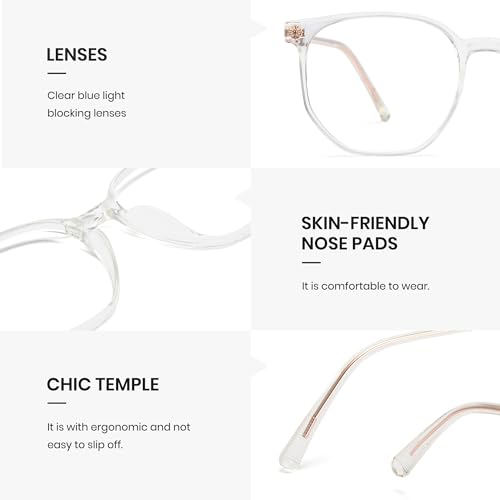 Image of Cyxus Retro Blue Light Glasses Men - Square TR90 Metal Blowline Frame Stylish Trendy for Computer Daily Work 8252