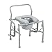 Drive Medical Steel Drop Arm Bedside Commode with Padded Seat and Arms,...