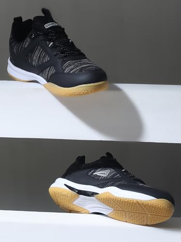 Image of Impakto Echo Flash Men's Badmintion Shoes | Lightweight & Non-Marking High-Performance Court Shoe for Squash & Tennis | Padded Insole & Rubeer Outsole