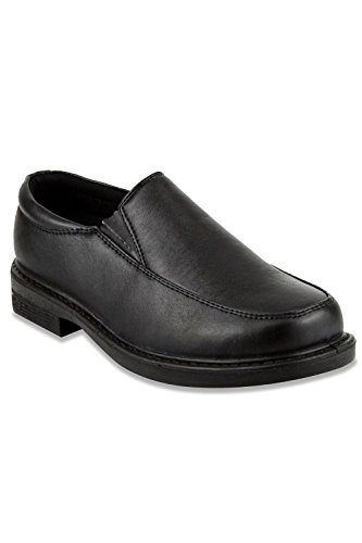 Image of French Toast Boys Shoes - Kids Oxford School Uniform Loafer Church Dress Shoes Slip-On Faux-Leather (Toddler-Big Kid) (Black)