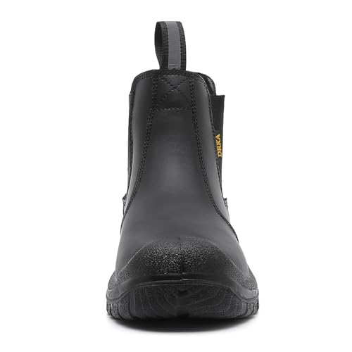 DRKA Men's Chelsea Steel Toe Work Boots – Waterproof, Slip-Resistant, Anti-Puncture Safety Shoes for Construction & Outdoor Work3