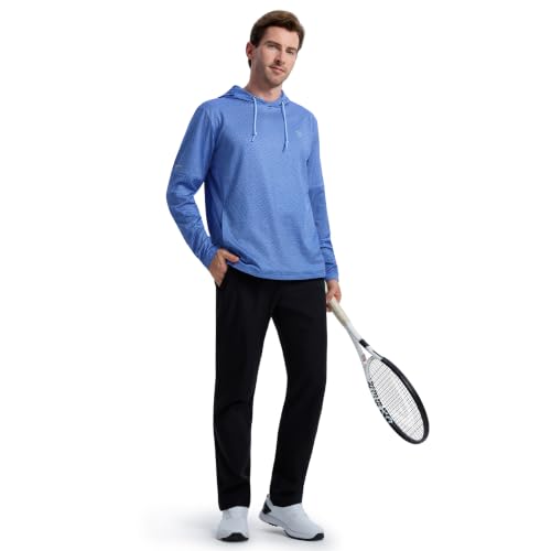 Image of M MAELREG Hoodies for Men Golf Fleece Hooded Sweatshirts Dry Fit Athletic Lightweight Casual Midlayer Mens Hoodies Pullover
