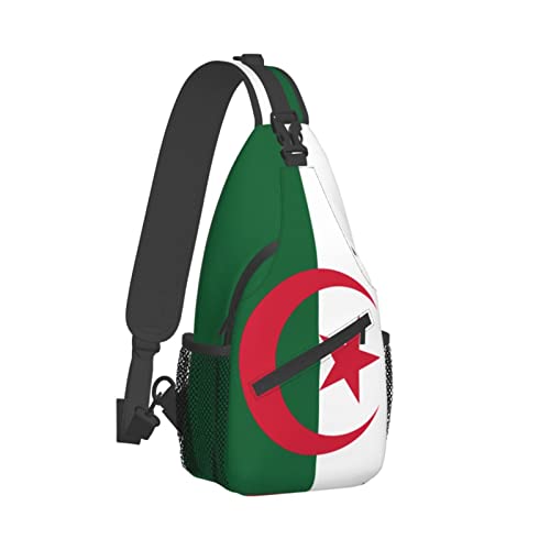 Mochila bandolera unisex con bandera de Argelia miniatura 3