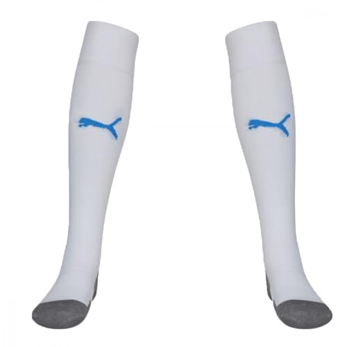 PUMA Homme Team Liga Socks Core Chaussettes De Football, Puma White-Electric Blue Lemonade, 35-38 EU