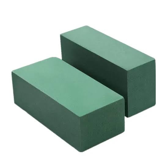Floral Foam Blocks for Fresh Flower Arrangements, Pack of 2 | Water Absorbent, Flower Arranging, Rectangular Shape, Green Foam, DIY Decor-image-20