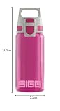 SIGG - Trinkflasche Kinder - Viva One Berry - Für Kohlensäurehaltige Getränke Geeignet - Auslaufsicher - Spülmaschinenfest - BPA-frei - Sport & Schule - Pink - 0,5L