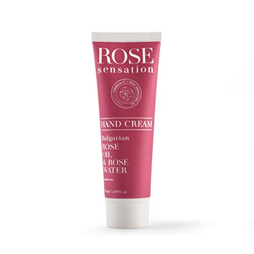 Rose Sensation Anti Aging Hand Cream - Premium Rose Hand Cream for Softer, Beautiful, and Healthy Skin, Made with Pure Bulgarian Rose Oil and Rosewater, Rose Lotion for Women, Safe for Sensitive Skin