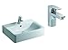 Produktbild Ideal Standard CONECT CUBE Waschtisch Kombipaket; Armatur CERAPLAN III; Waschbecken, Überlauf; Volumen 5,5L - E070301