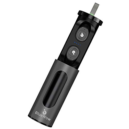 Bluetooth Headset 5.0, In-Ear-Noise-Cancelling-Kopfhörer, Stereo-Sport-Kopfhörer, Mit Tragbaren Aluminium-Ladebox,Gray