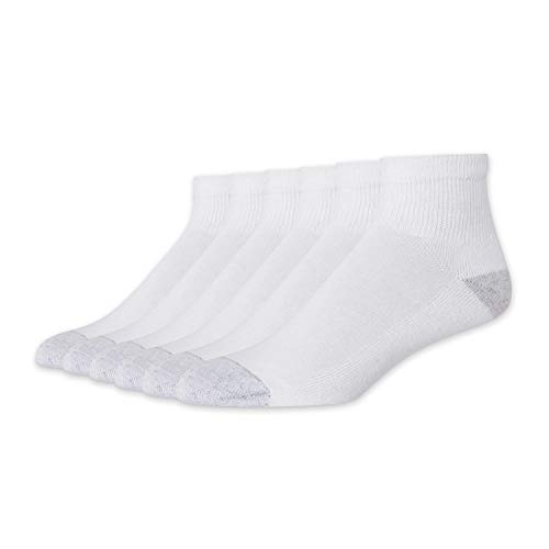 Hanes Men's Ankle Socks Ankle Socks, White, 6 Men, White, 6