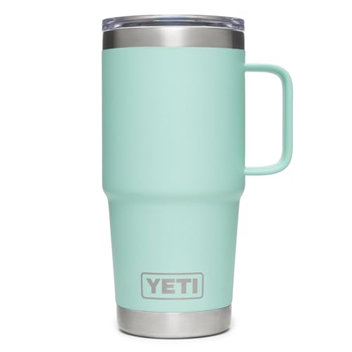 YETI Rambler 20 oz Travel Mug, Stainless Steel, Vacuum Insulated with Stronghold Lid, Seafoam