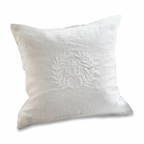 Loberon Kissenhülle Antigua, mit edler Noel-Stickerei,...