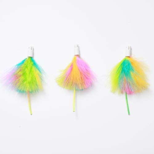 FEELNEEDY 3 Packs de Plumas de Repuesto Compatibles Juguete Interactivo para Gatos FN-P20 (3 Unid.), Solo Accesorios