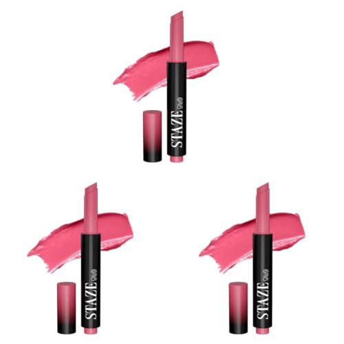 Image of Staze Y.U.M.M.Y Lip Gloss Balm | 3-in-1 Gloss + Tint + Balm | High-Shine Glossy Finish | With SPF 15 | Non-sticky Formula with Hyaluronic Acid & Shea Butter | 04 Strawberry Jelly | 2g (Pack of 3)