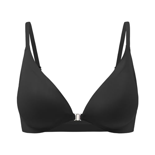 BH 70d Schwarz Sport BH Mit Reissverschluss Vorne Damen Sexy Triangel Bralette Komfort Vollflächiger Frontverschluss Tiefer V Ausschnitt Nahtlos Sport Schwarz Gepolstert Sportbh Black XL BH 70d Schwarz Sport BH Mit Reissverschluss Vorne Damen Sexy Triangel Bralette Komfort Vollflächiger Frontverschluss Tiefer V Ausschnitt Nahtlos Sport Schwarz Gepolstert Sportbh Black XL