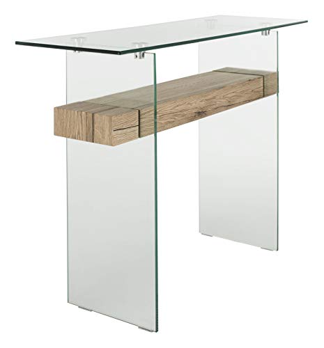 Safavieh Home Kayley Natural and Glass Console Table