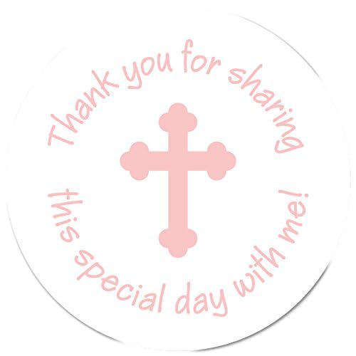 Autocollants avec croix de remerciement sticker chrétien pour enveloppe de profession de foi
