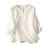 bauernbluse Boho-Tops für Damen, Baumwollblusen für Damen, Baumwollblusen für Damen, Blusen mit Blasensaum, Baumwoll-Tops für Damen, Sommer-Shirt, Boho-Bluse, Sommerhemden für Damen, Leinenbekleidung für Damen, Leinenblusen für Damen, Baumwollhemd, fließende Oberteile für Damen, UK-Damen-Kurzarm-Tops, Damen-Sommer-Tops, Leinen-T-Shirt, kurzärmelige Oberteile für Damen, weiße Oberteile, weiße Stoffe, Damen-Kleidung, Übergröße, Baumwoll-Tops, kurzärmelige Oberteile für Damen