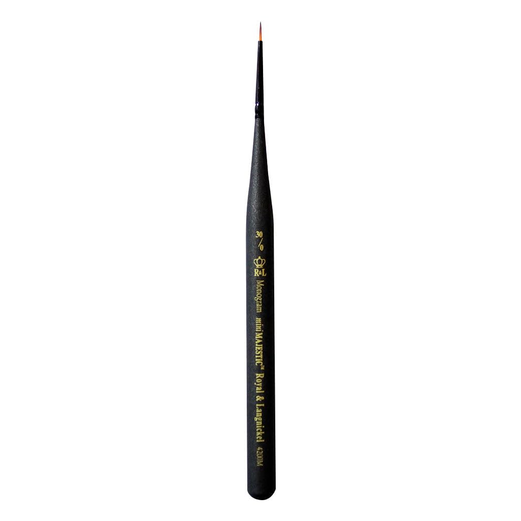 Royal & Langnickel Black Series 4200 Mini-Majestic Brushes 30/0 Monogram