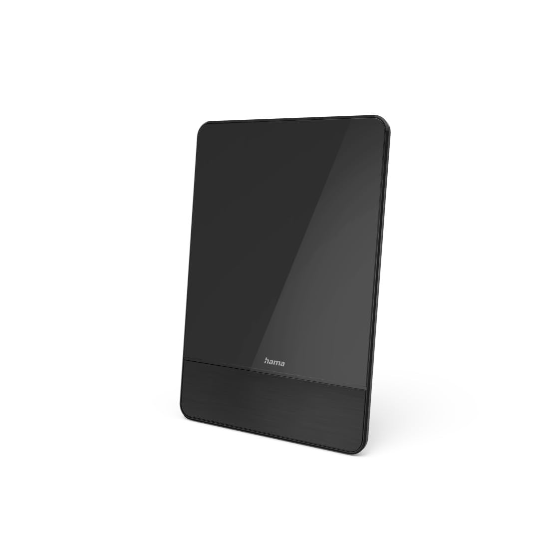 Hama Antenna da camera "Pro", attiva (ricezione di DVBT, DVBT2, antenna da camera per TV, guadagno automatico, filtro LTE 5G, piatto, alimentazione tramite USB), colore nero