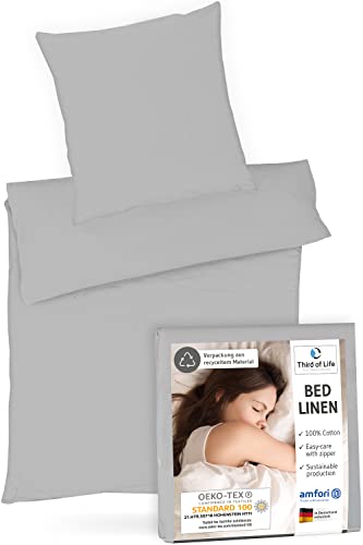 Bettwäsche 135x200 aus 100% hochwertiger Renforce Baumwolle | Oekotex zertifiziert | Weich und Flauschig | Designed in Germany, Bezug Bettdecke 135 x 200 & Kissen 80x80 cm, Set bis 60 Grad waschbar