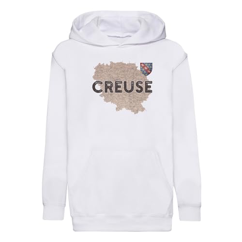Hoodie Creuse 23 sweat à capuche enfant carte ancienne Nouvelle Aquitaine