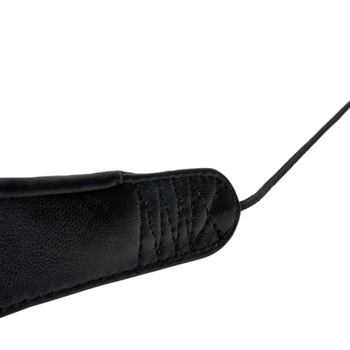 pro tec lc310m 22-inch leather - less-stress saxophone neck strap with metal snap black