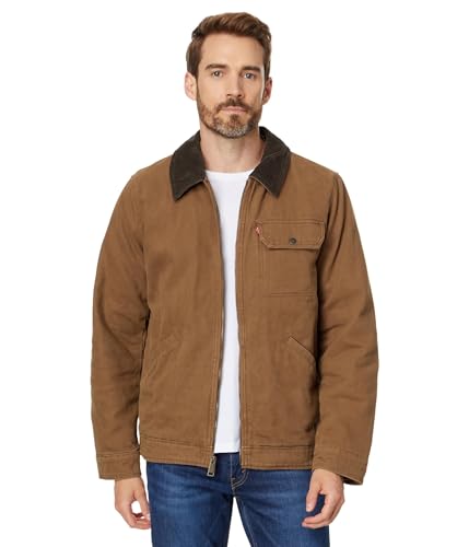 Levi's Men's Workwear Cotton Canvas Corduroy Collar Depot Jacket