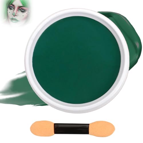 Single Shade Face & Body Paint Professional High Pigment Waterproof Oil-Based Makeup for Halloween Cosplay Carnival Festival Face Art Theatre Stage SFX Makeup with Dual End Sponge Applicator