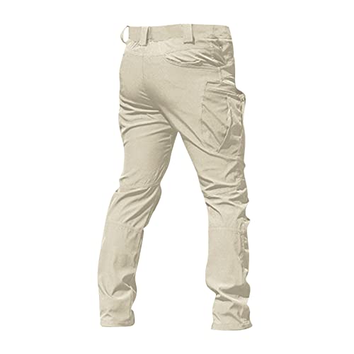 OIOLOYJM Military Cargo Pants for Men Hiking Relaxed Fit Work Waterproof Stretch Tactical Lightweight Outdoor Travel Pant