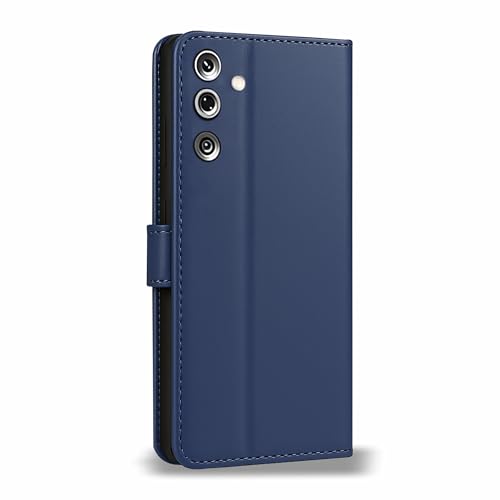 Image of AIBEX Shock Proof Flip Compatible for Samsung Galaxy M36 5G / Samsung Galaxy F36 5G Flip Cover Leather Finish | Inside TPU with Card Pockets | Wallet Stand | Complete Protection Flip Case - Blue