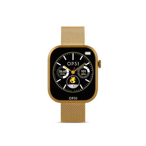 Montre connectée CALL Pro OPSOBJECTS maille milanaise dorée idéale du bureau aux séances de sport
