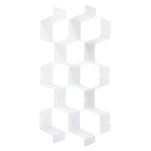 sourcing map 4 divisori divisori per cassetti, separatori regolabili in plastica, organizer per biancheria intima, cinture, sciarpe, calzini, colore bianco (taglio libero)