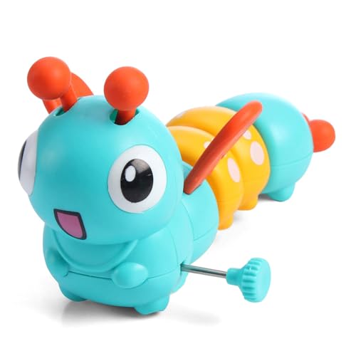 Image of Play Nation Dancing Colorful Crawling Caterpillar Toy for Baby, Wind-Up Mechanism and Gear Movement, Fun Early Learning Activity for Toddlers, BIS Certified, No Batteries Needed, Safe, Durable, Blue